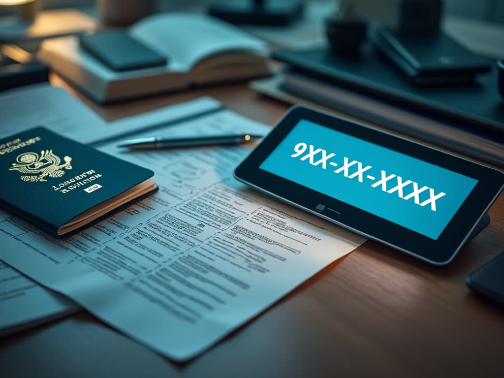 Individual Taxpayer Identification Number (ITIN) application form with US tax documents
